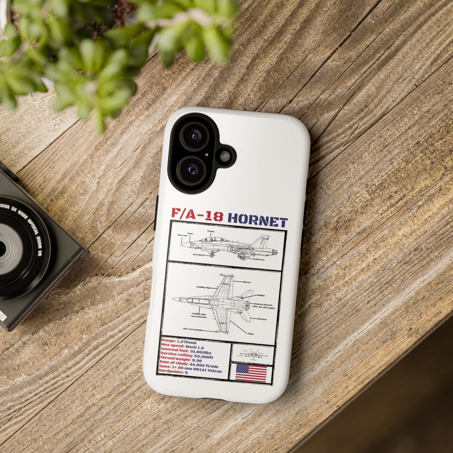 F/A-18 Hornet Schematic edition phone case (USAF Colour-Way)
