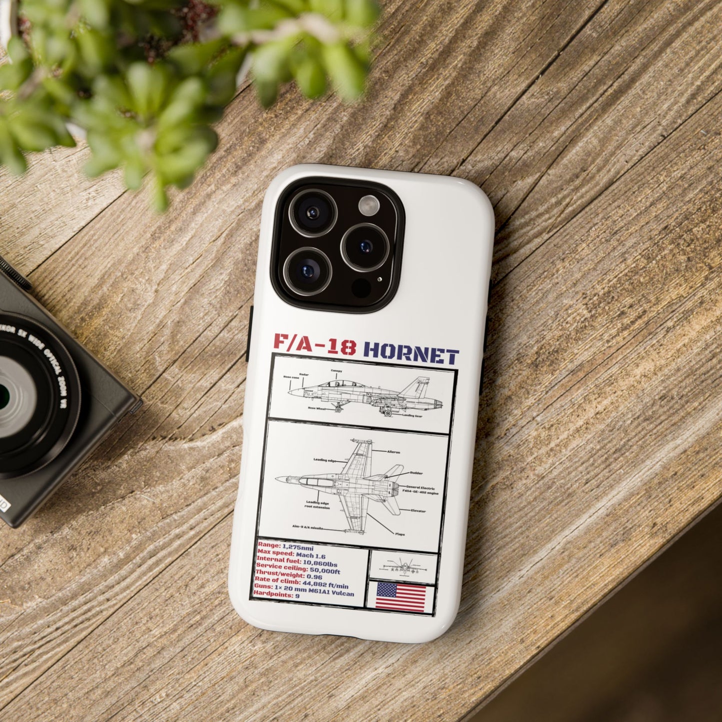 F/A-18 Hornet Schematic edition phone case (USAF Colour-Way)