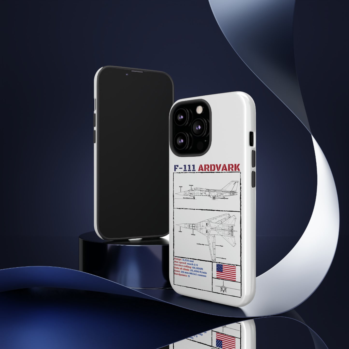 F-111 Aardvark Schematic edition phone case (USAF Colour-Way)