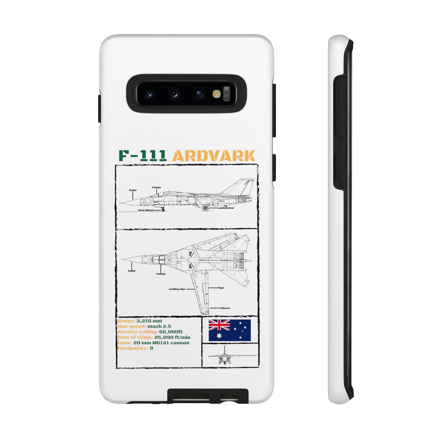 F-111 Aardvark Schematic edition phone case (RAAF Colour-Way)