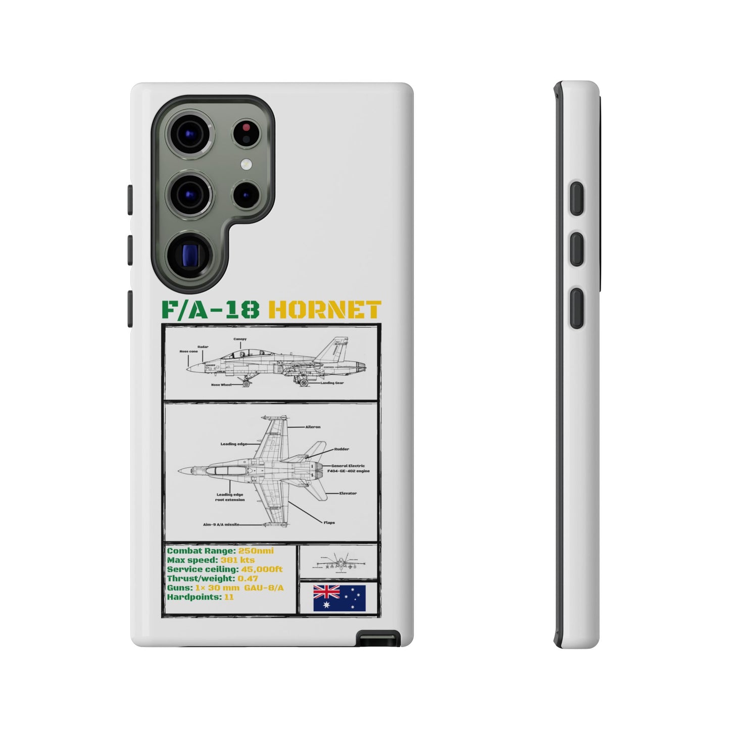 F/A-18 Hornet Schematic edition phone case (RAAF Colour-Way)
