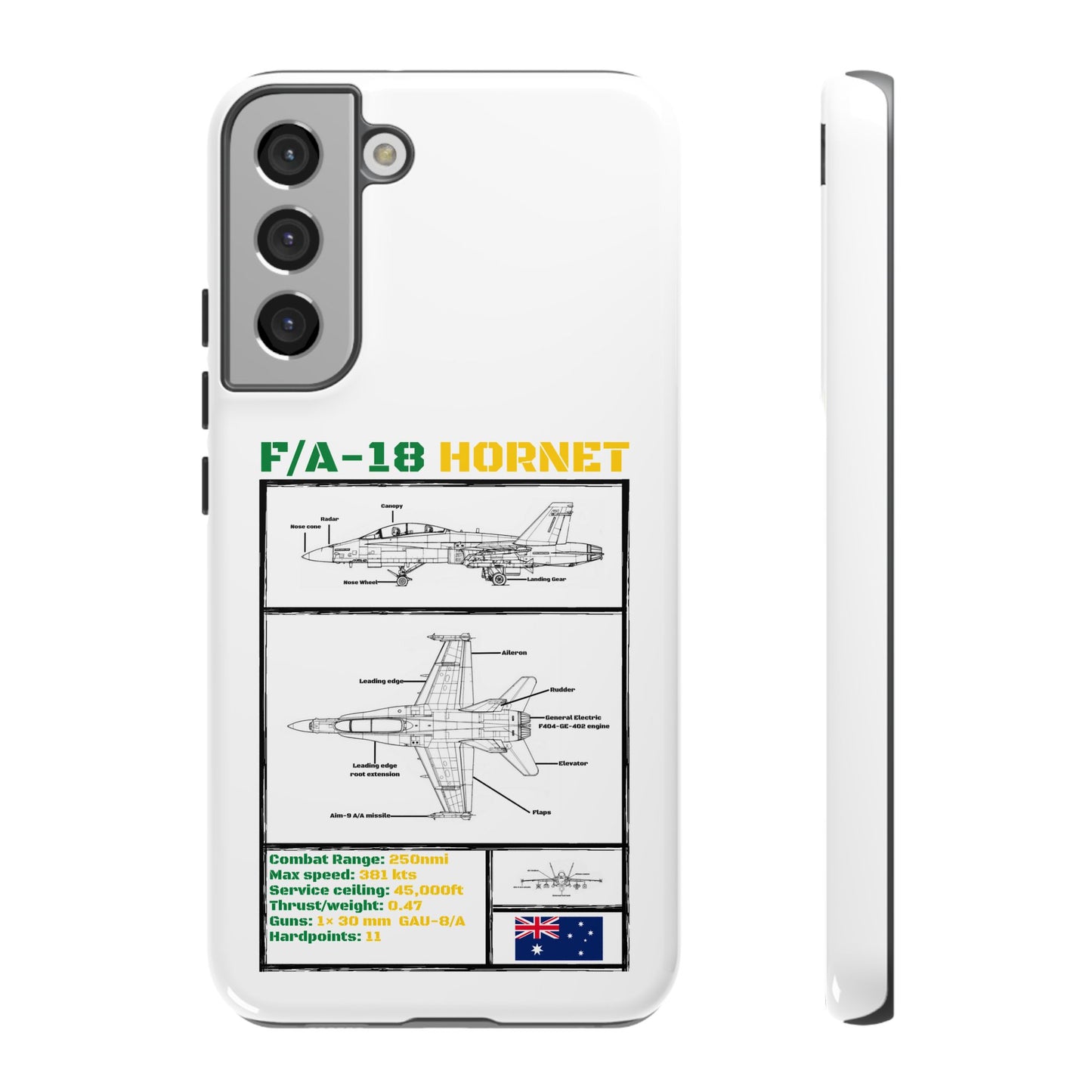 F/A-18 Hornet Schematic edition phone case (RAAF Colour-Way)
