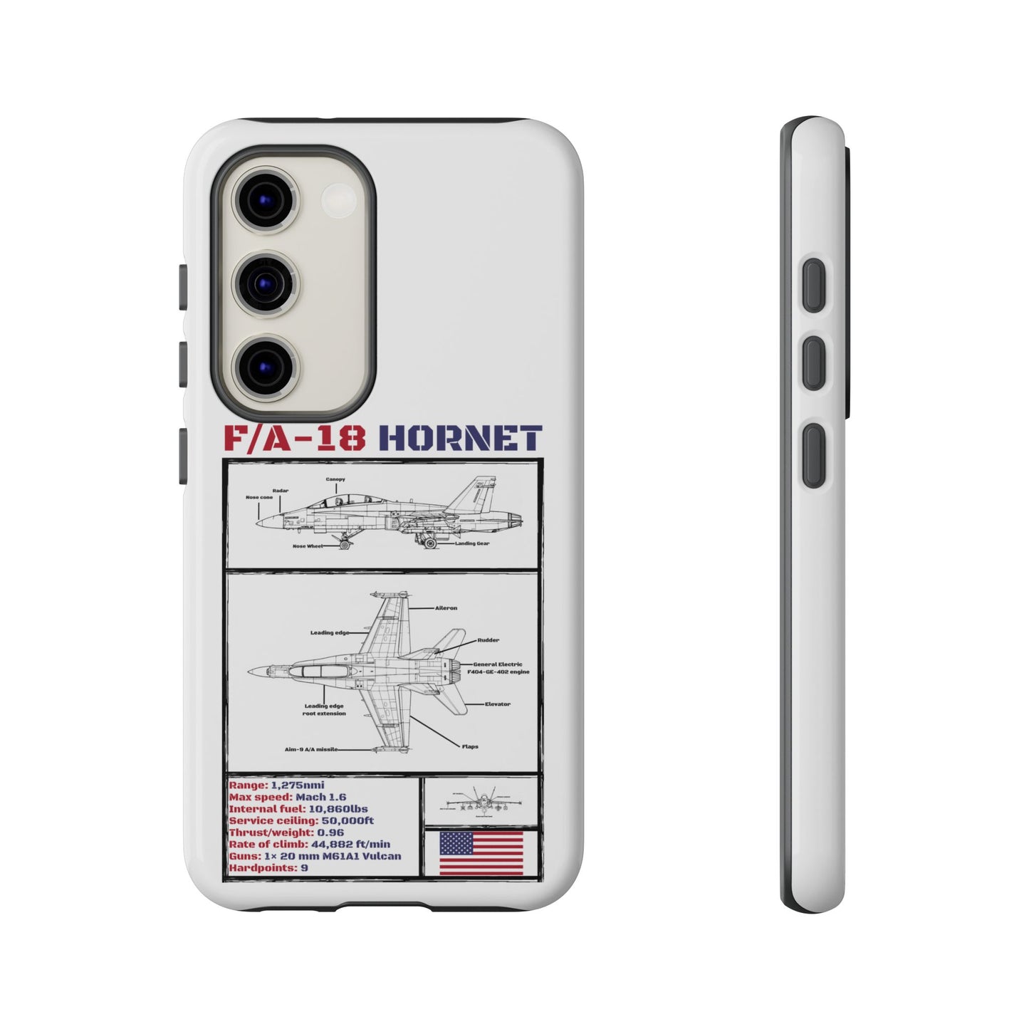 F/A-18 Hornet Schematic edition phone case (USAF Colour-Way)