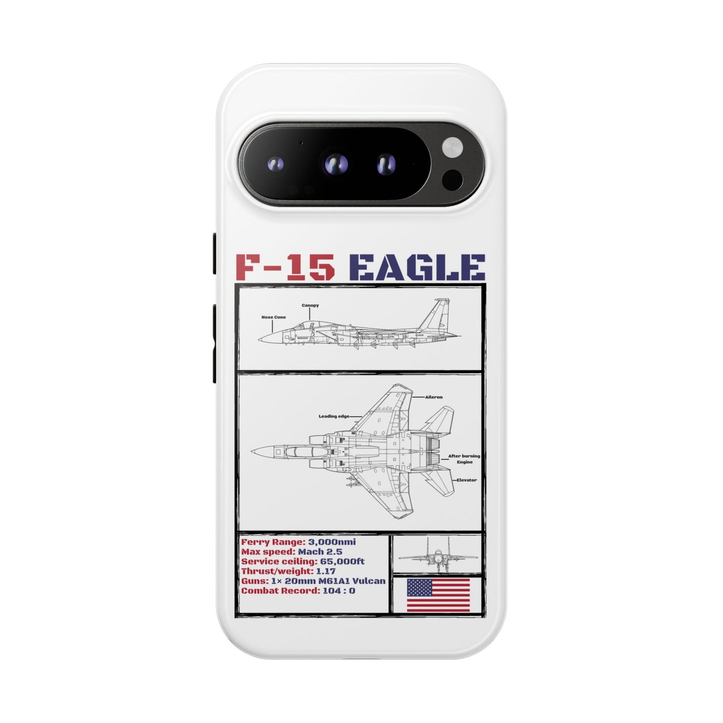 F-15 Eagle Schematic edition phone case (USAF Colour-Way)