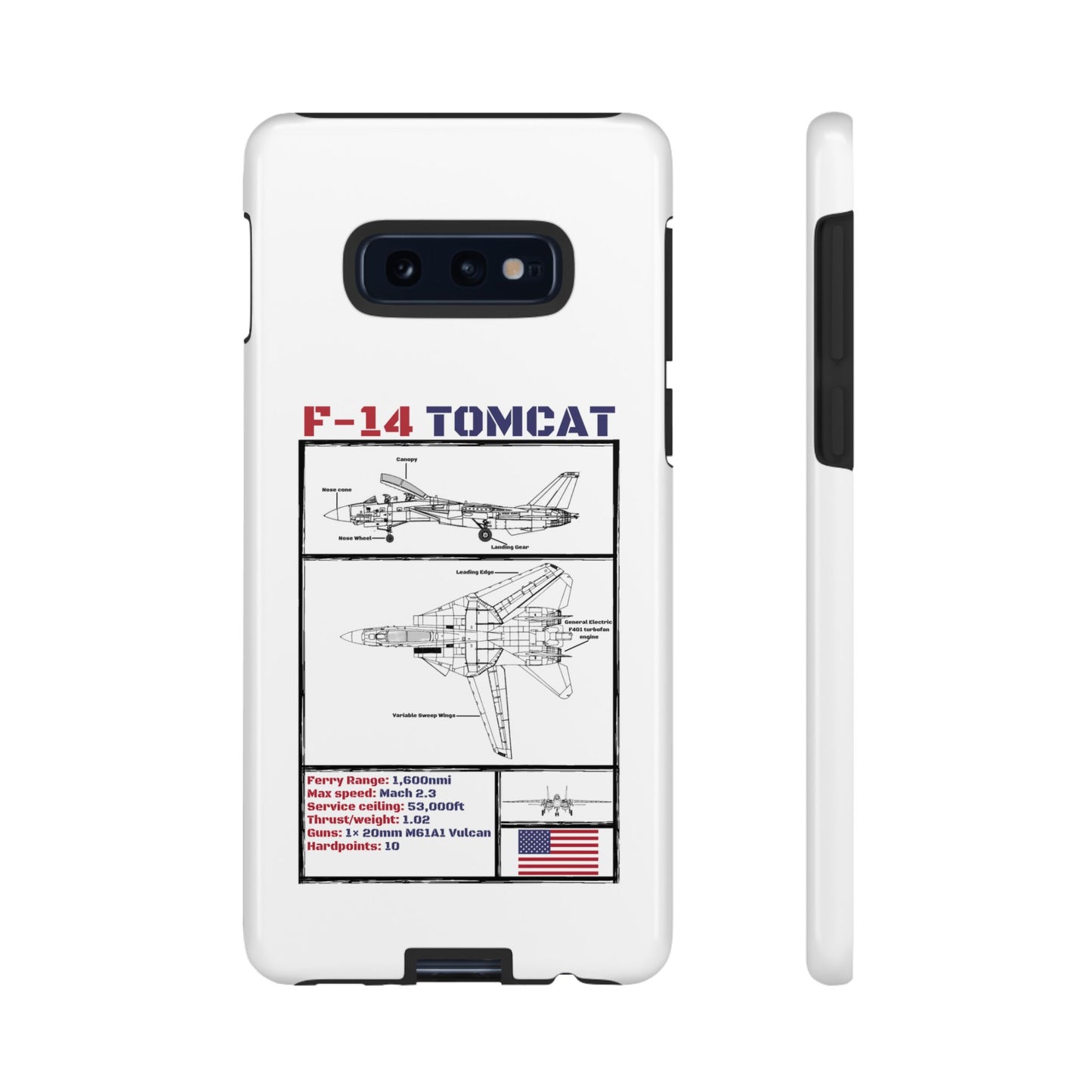 F-14 Tomcat Schematic edition phone case (USAF Colour-Way)