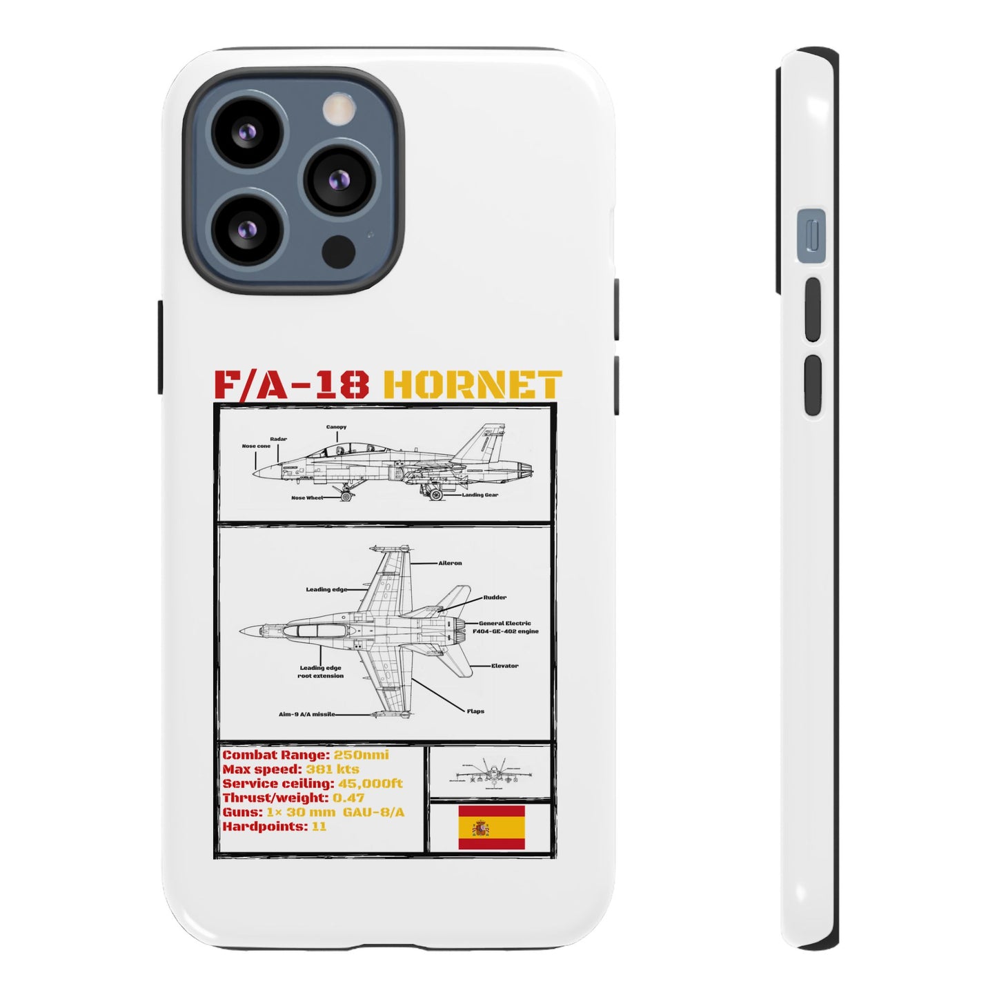 F/A-18 Hornet Schematic edition phone case (EDA Colour-Way)