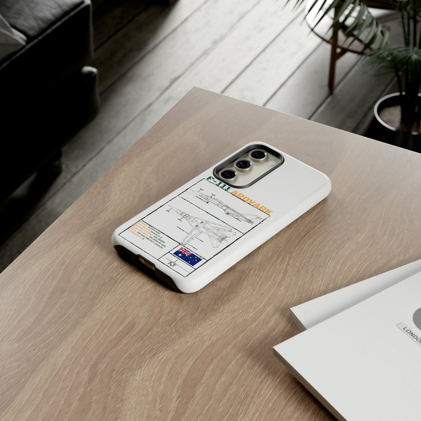 F-111 Aardvark Schematic edition phone case (RAAF Colour-Way)
