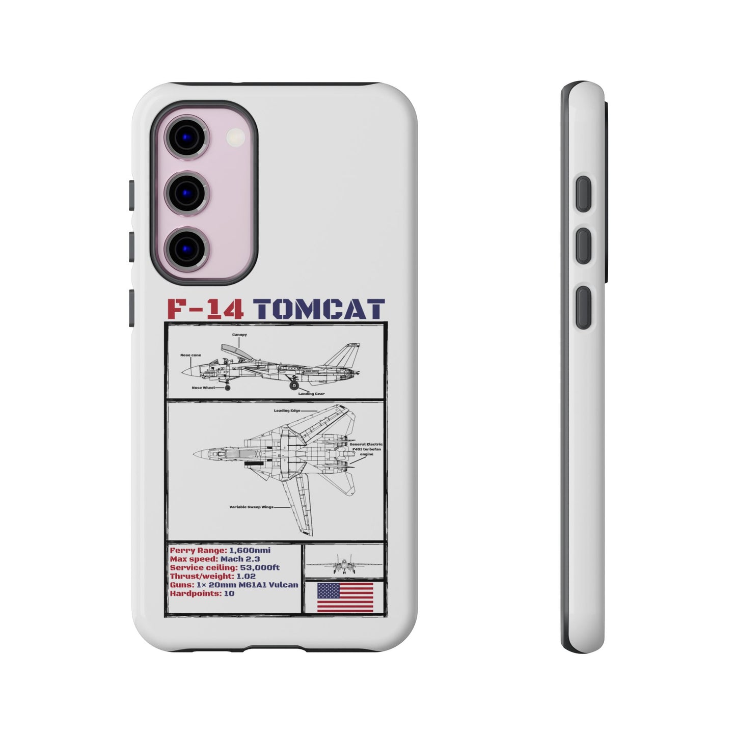 F-14 Tomcat Schematic edition phone case (USAF Colour-Way)
