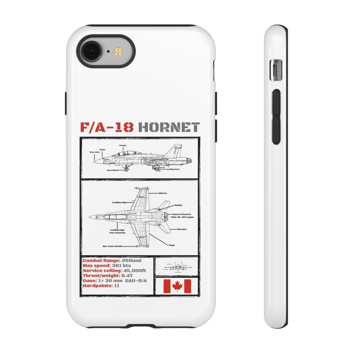 F/A-18 Hornet Schematic edition phone case (RCAF Colour-Way)