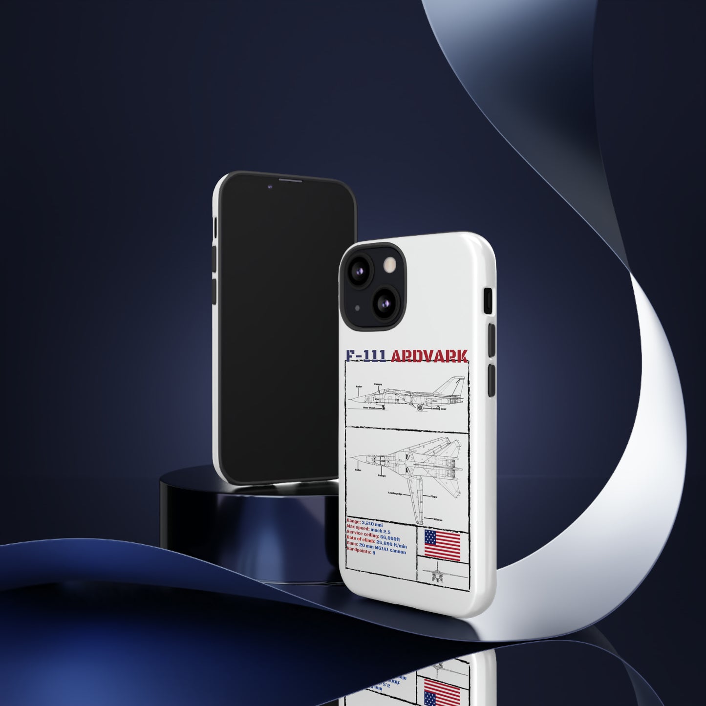 F-111 Aardvark Schematic edition phone case (USAF Colour-Way)