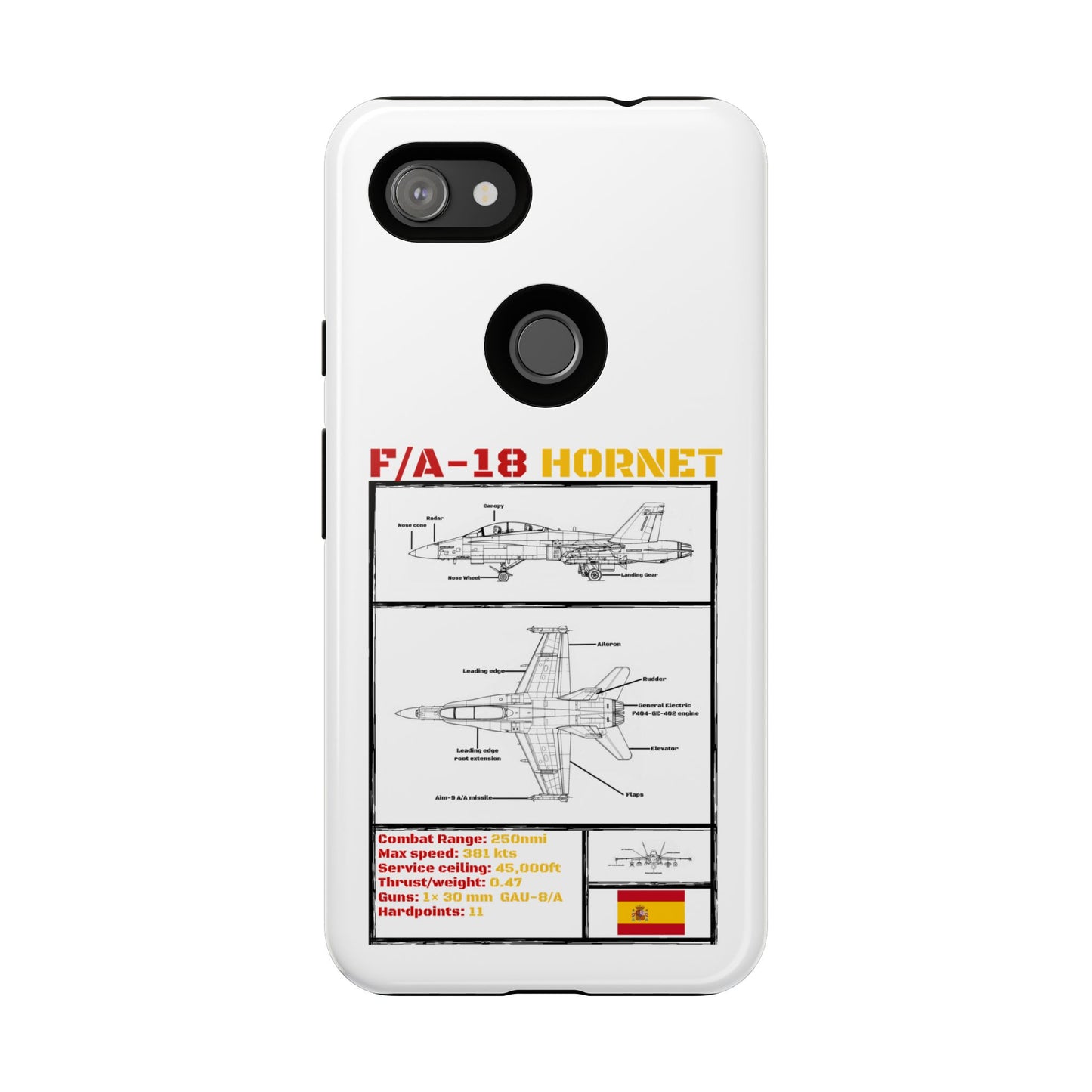 F/A-18 Hornet Schematic edition phone case (EDA Colour-Way)