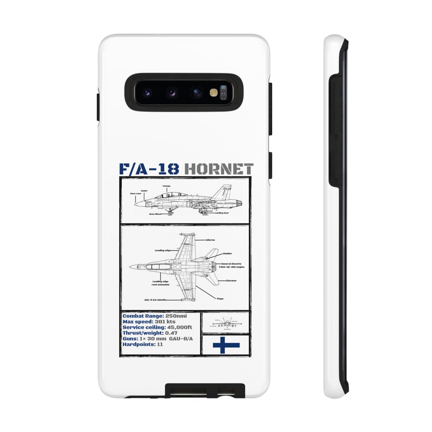 F/A-18 Hornet Schematic edition phone case (FAF Colour-Way)