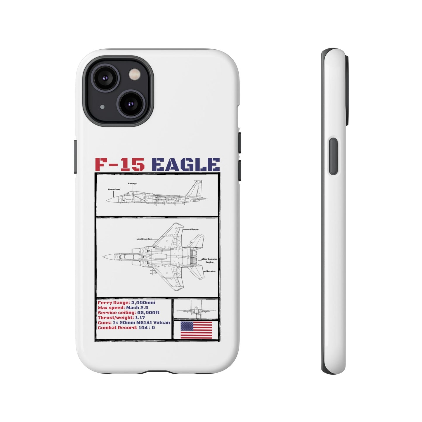 F-15 Eagle Schematic edition phone case (USAF Colour-Way)