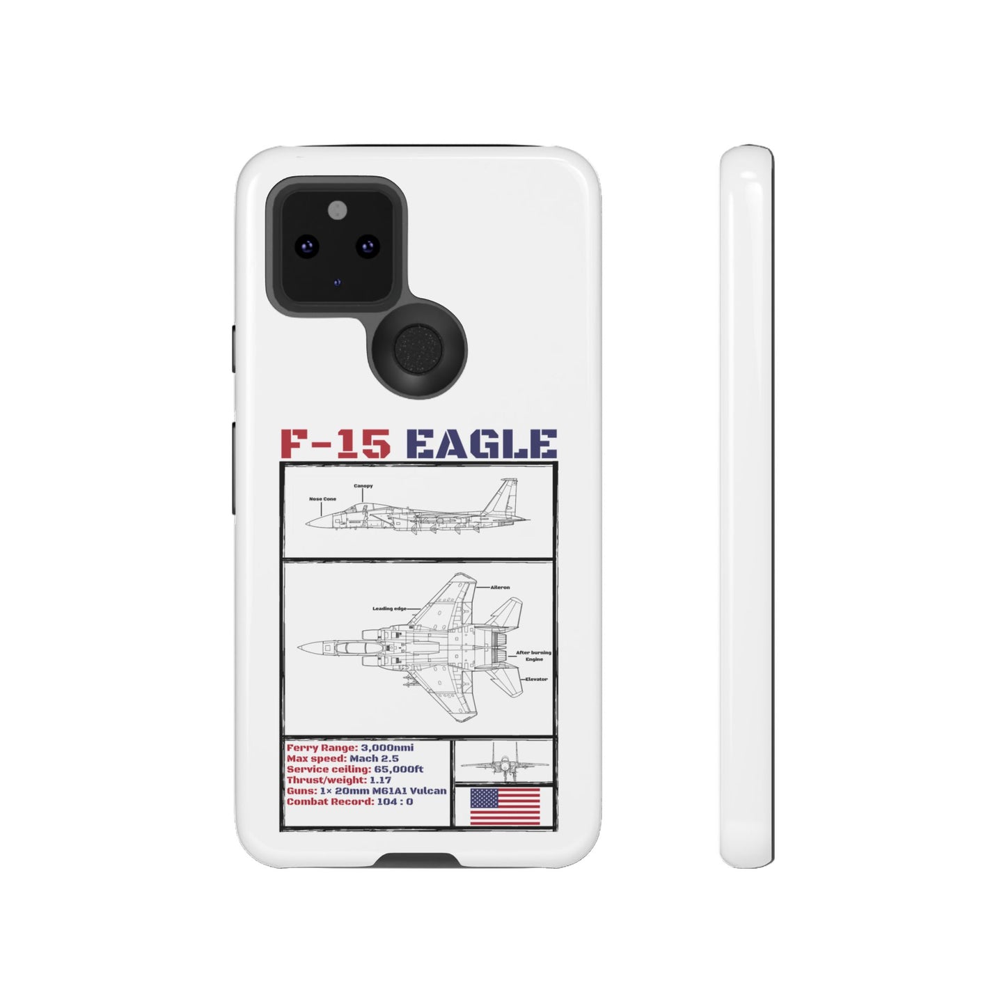 F-15 Eagle Schematic edition phone case (USAF Colour-Way)