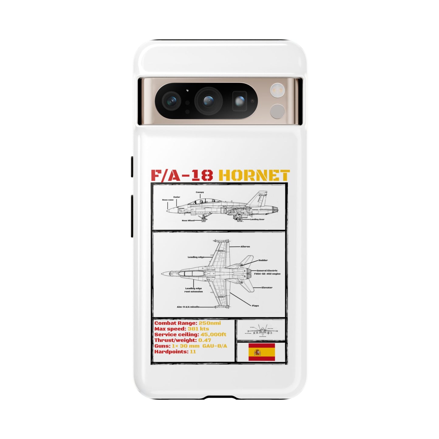 F/A-18 Hornet Schematic edition phone case (EDA Colour-Way)