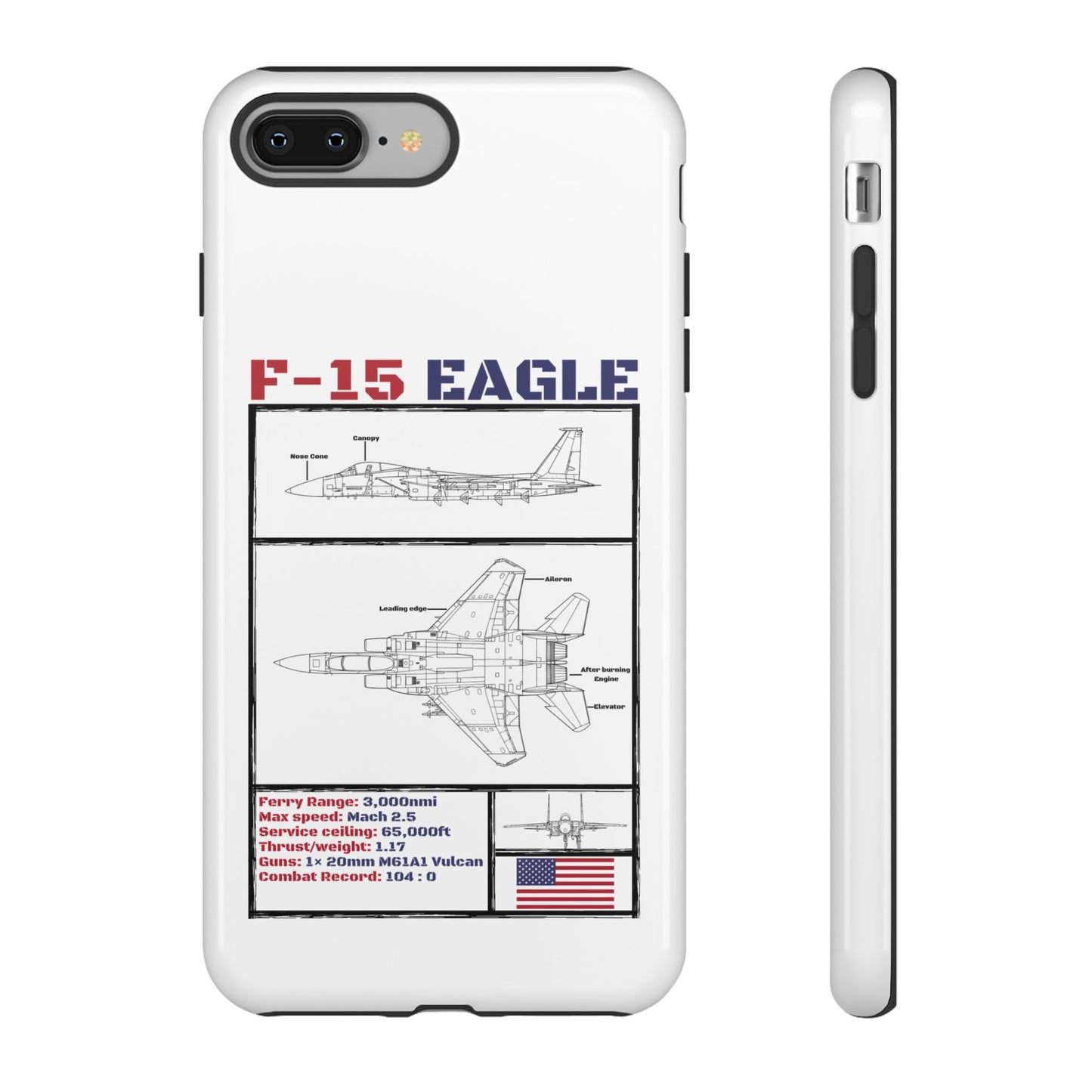 F-15 Eagle Schematic edition phone case (USAF Colour-Way)