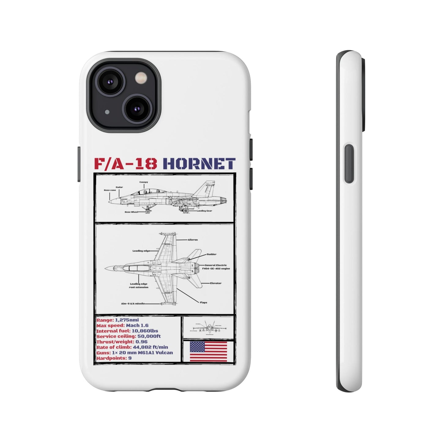 F/A-18 Hornet Schematic edition phone case (USAF Colour-Way)