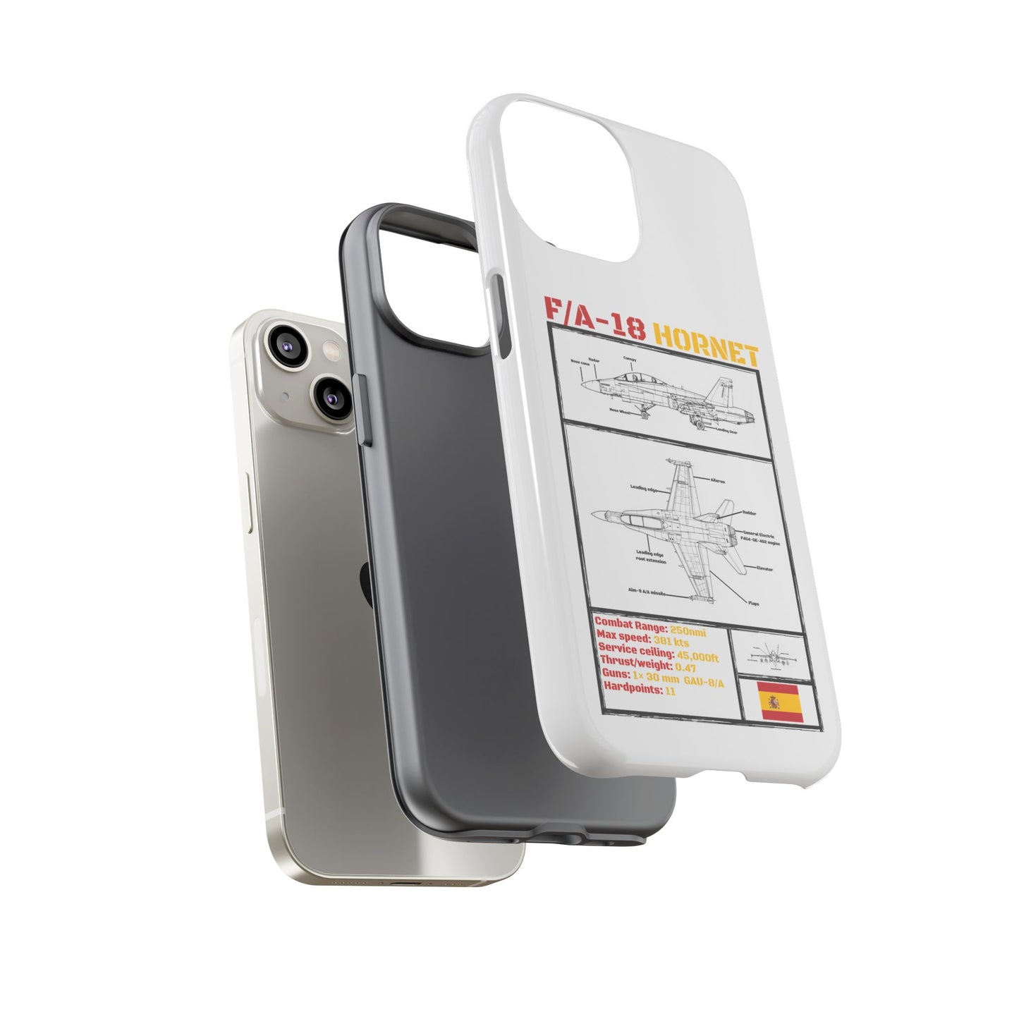 F/A-18 Hornet Schematic edition phone case (EDA Colour-Way)