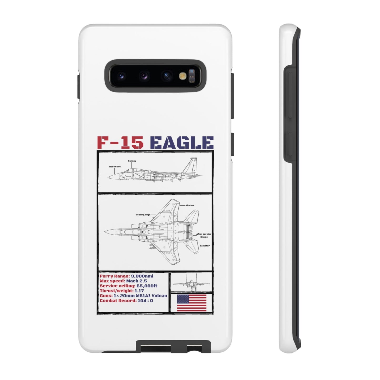 F-15 Eagle Schematic edition phone case (USAF Colour-Way)