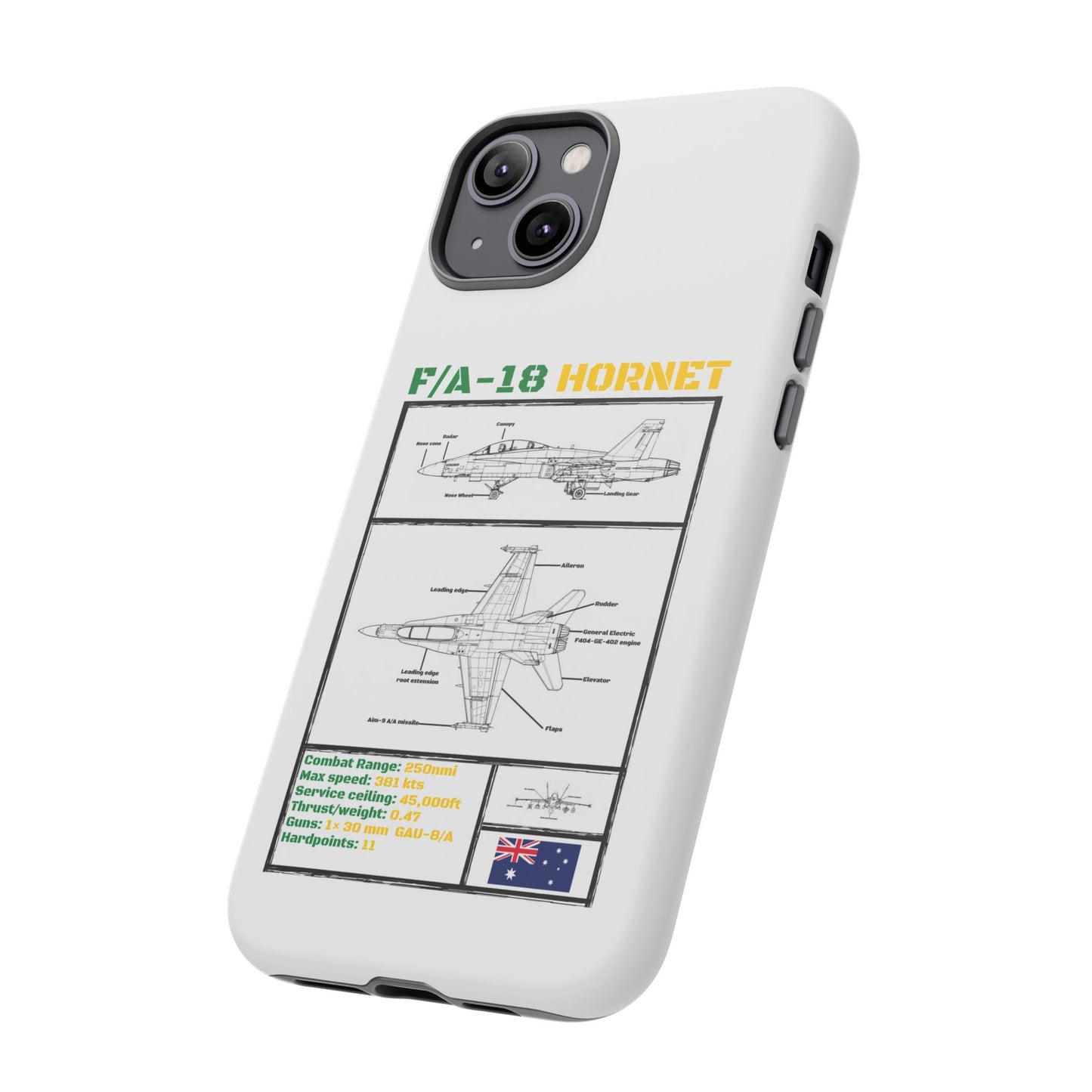 F/A-18 Hornet Schematic edition phone case (RAAF Colour-Way)