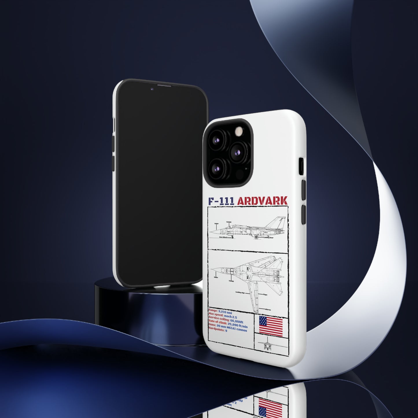 F-111 Aardvark Schematic edition phone case (USAF Colour-Way)