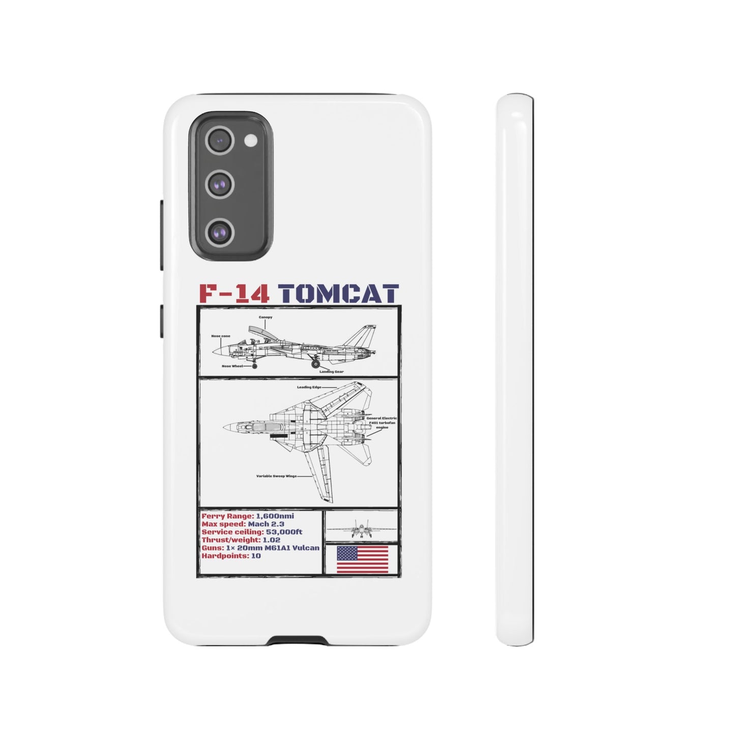 F-14 Tomcat Schematic edition phone case (USAF Colour-Way)