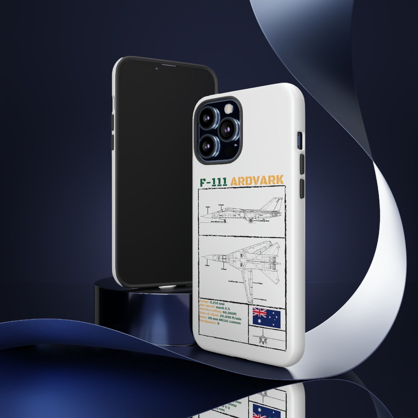 F-111 Aardvark Schematic edition phone case (RAAF Colour-Way)