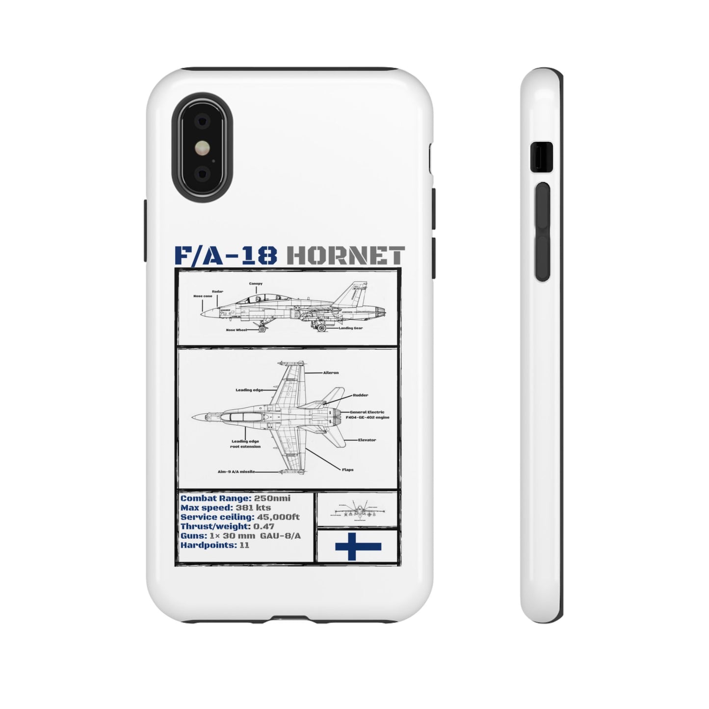F/A-18 Hornet Schematic edition phone case (FAF Colour-Way)