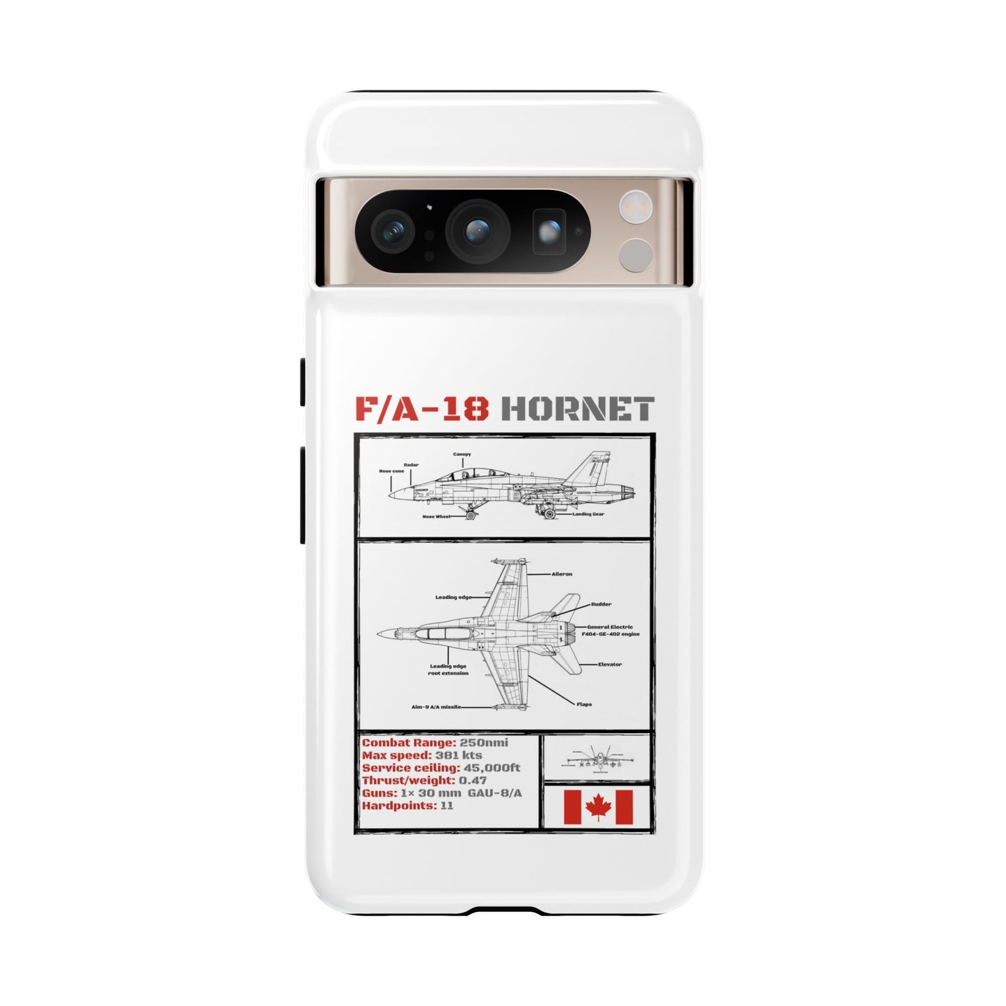 F/A-18 Hornet Schematic edition phone case (RCAF Colour-Way)