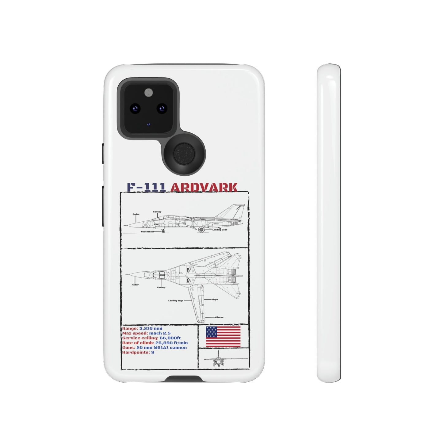 F-111 Aardvark Schematic edition phone case (USAF Colour-Way)