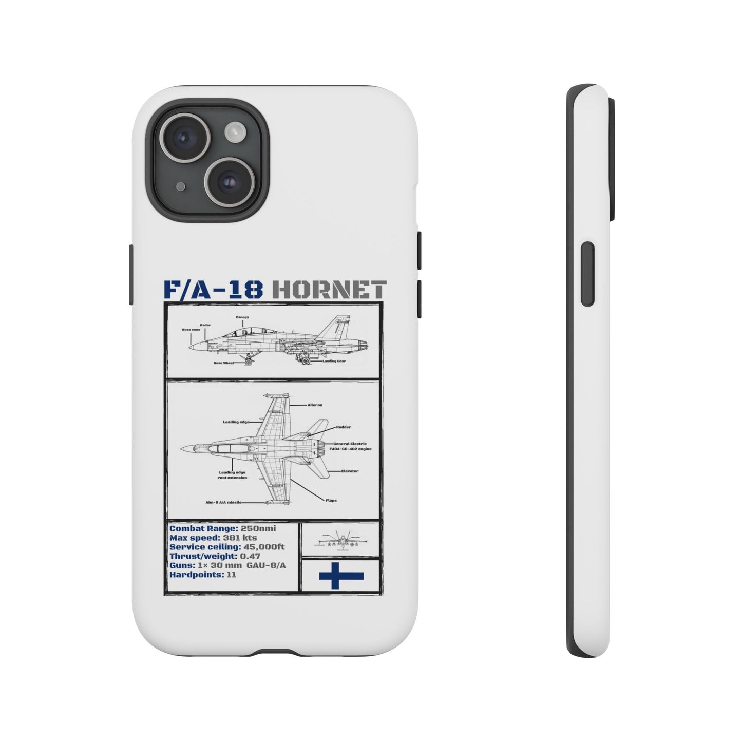 F/A-18 Hornet Schematic edition phone case (FAF Colour-Way)