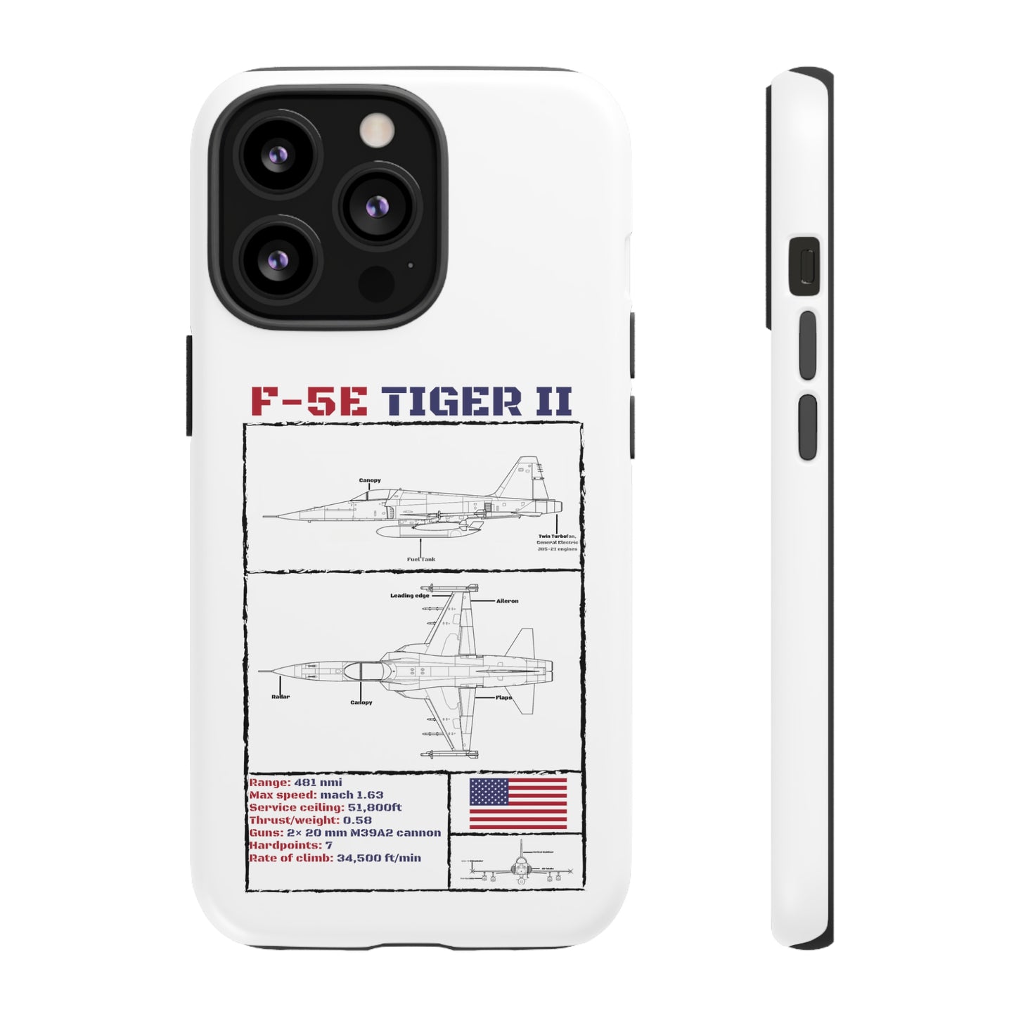 F-5E Schematic edition phone case (USAF Colour-Way)