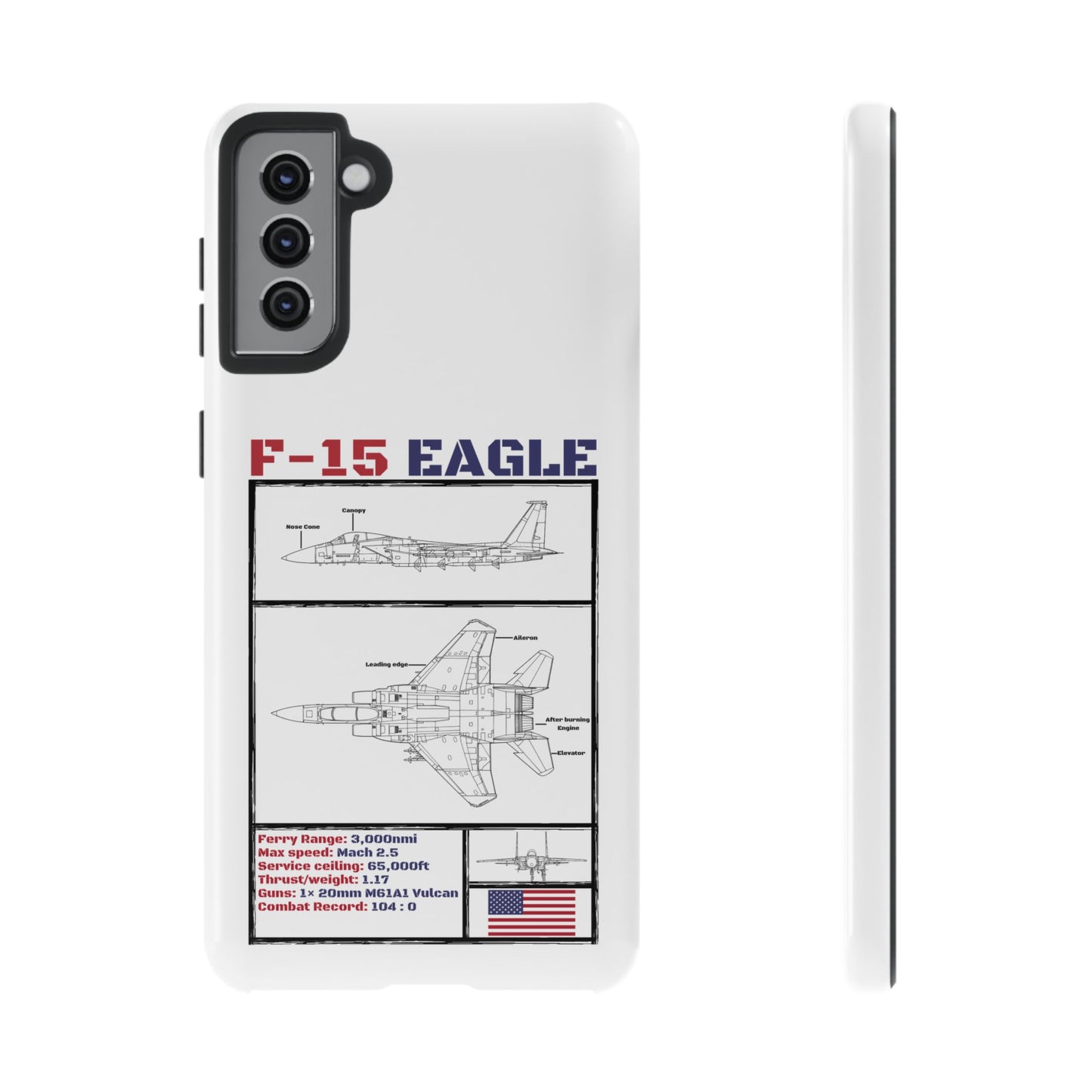 F-15 Eagle Schematic edition phone case (USAF Colour-Way)