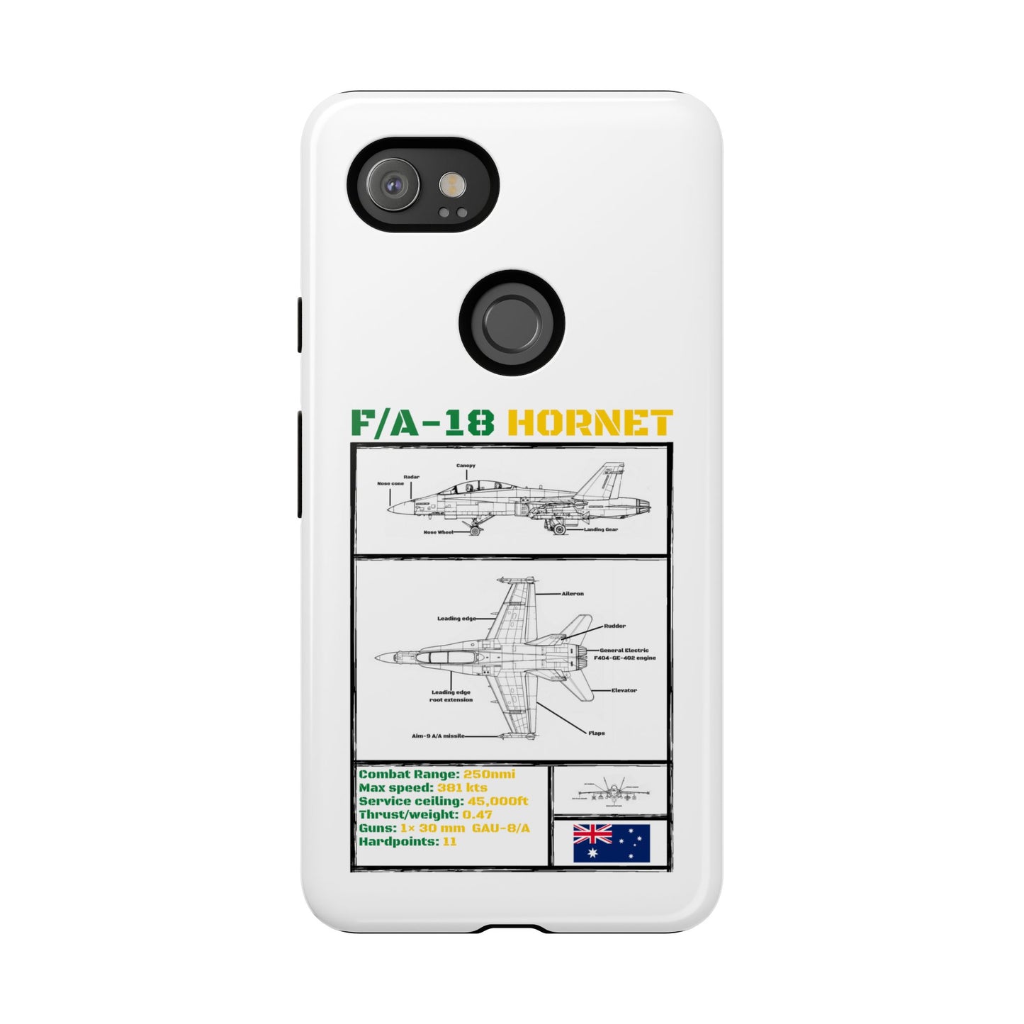 F/A-18 Hornet Schematic edition phone case (RAAF Colour-Way)
