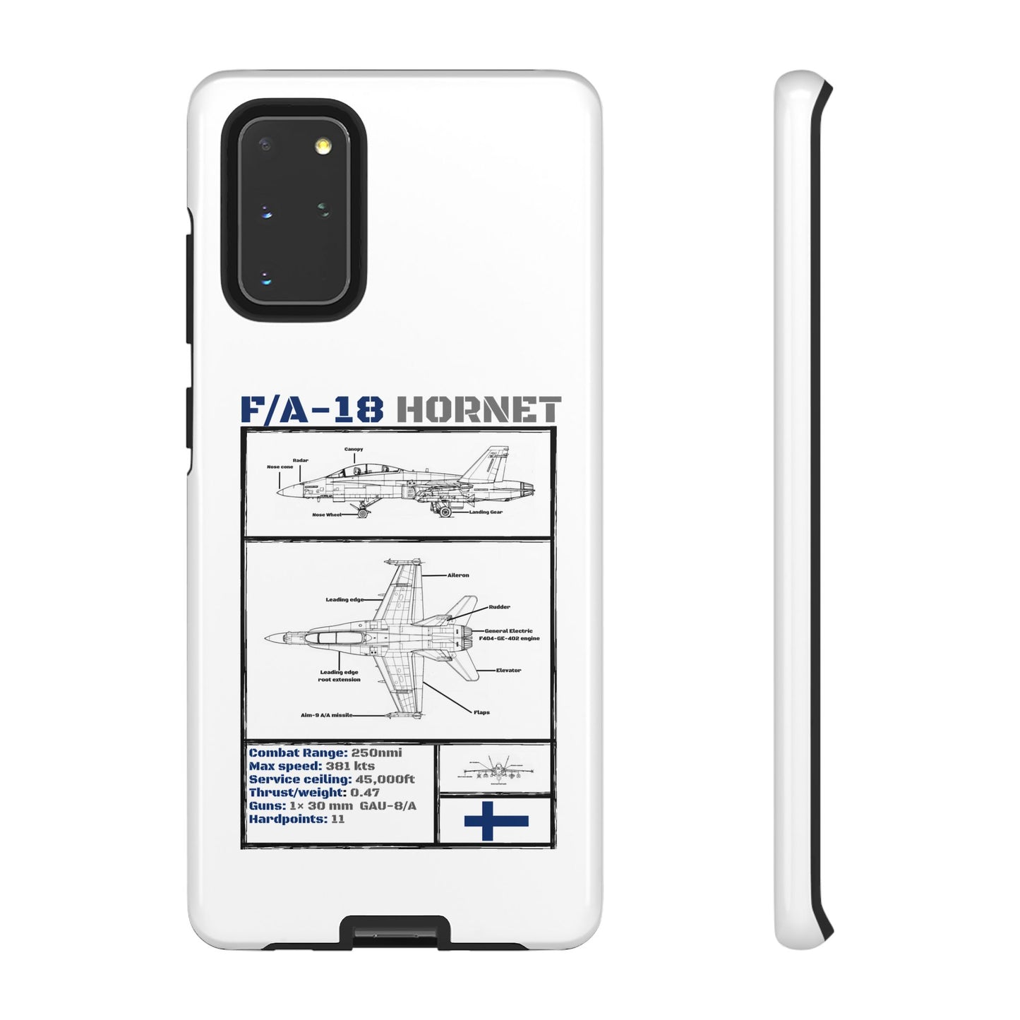 F/A-18 Hornet Schematic edition phone case (FAF Colour-Way)