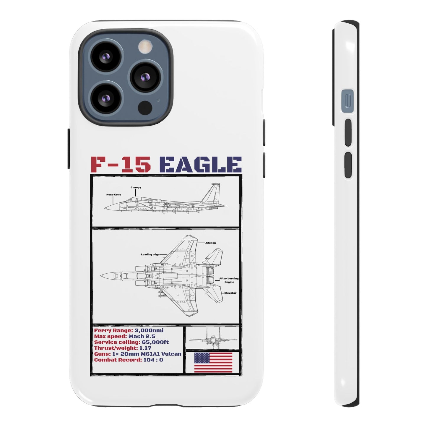 F-15 Eagle Schematic edition phone case (USAF Colour-Way)