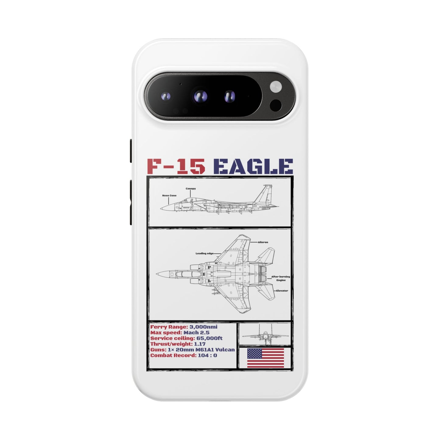F-15 Eagle Schematic edition phone case (USAF Colour-Way)