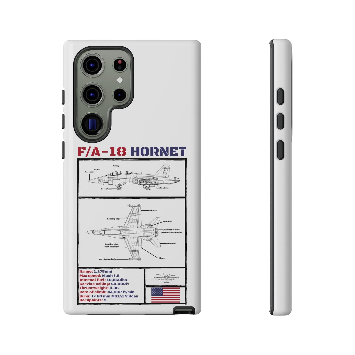 F/A-18 Hornet Schematic edition phone case (USAF Colour-Way)