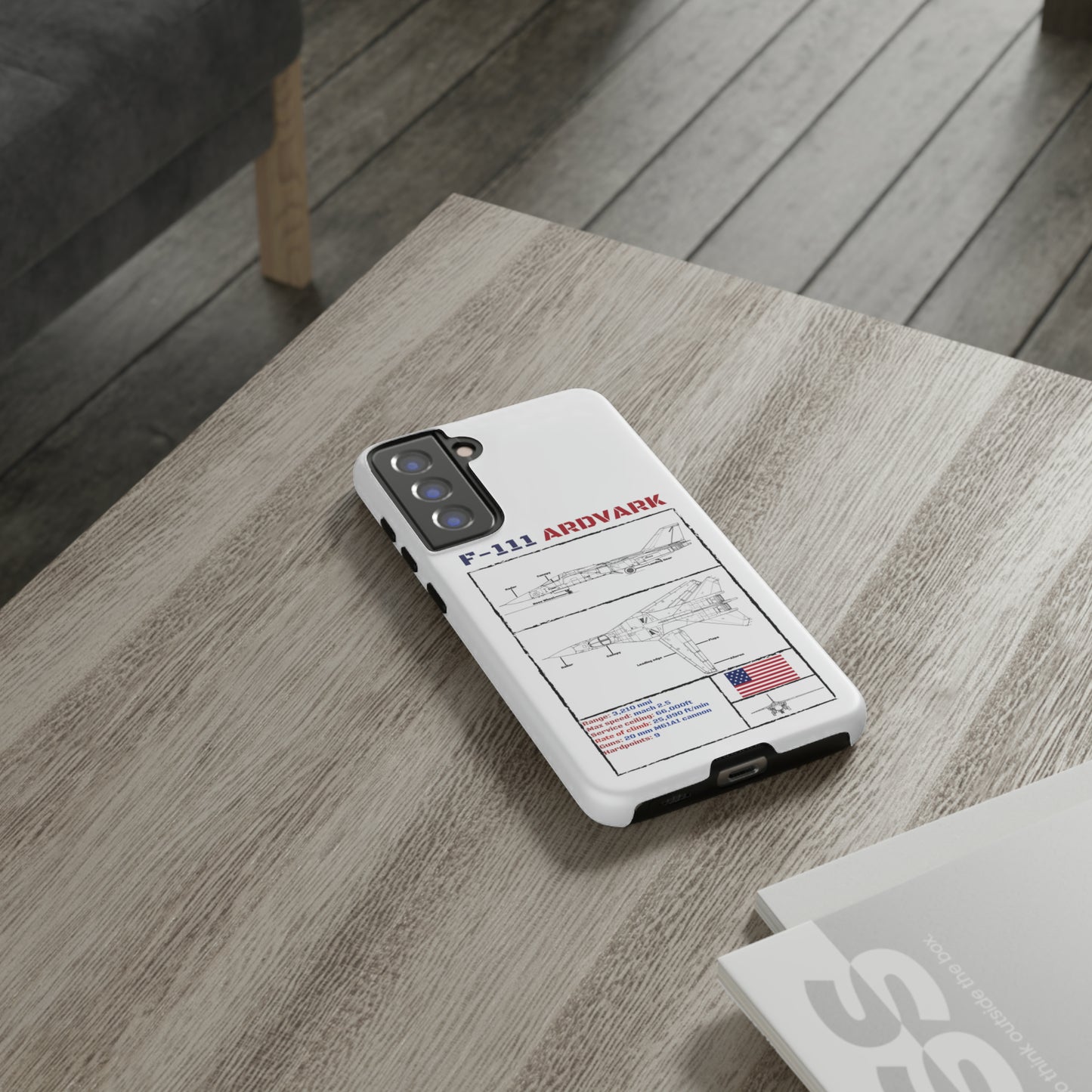 F-111 Aardvark Schematic edition phone case (USAF Colour-Way)