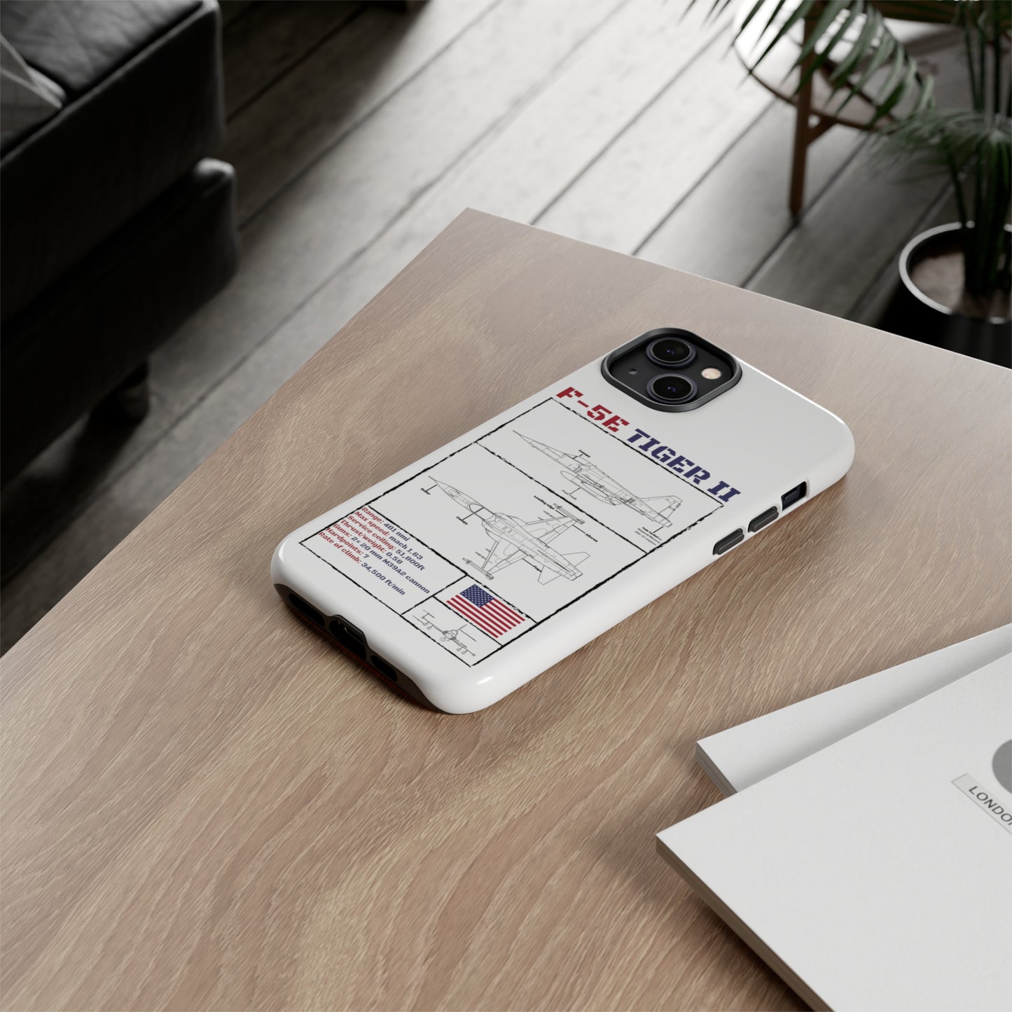 F-5E Schematic edition phone case (USAF Colour-Way)
