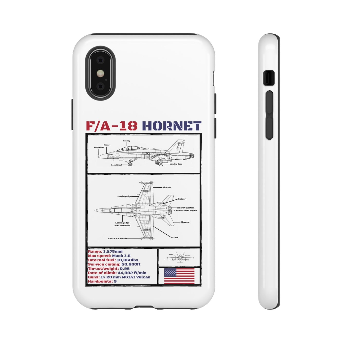 F/A-18 Hornet Schematic edition phone case (USAF Colour-Way)