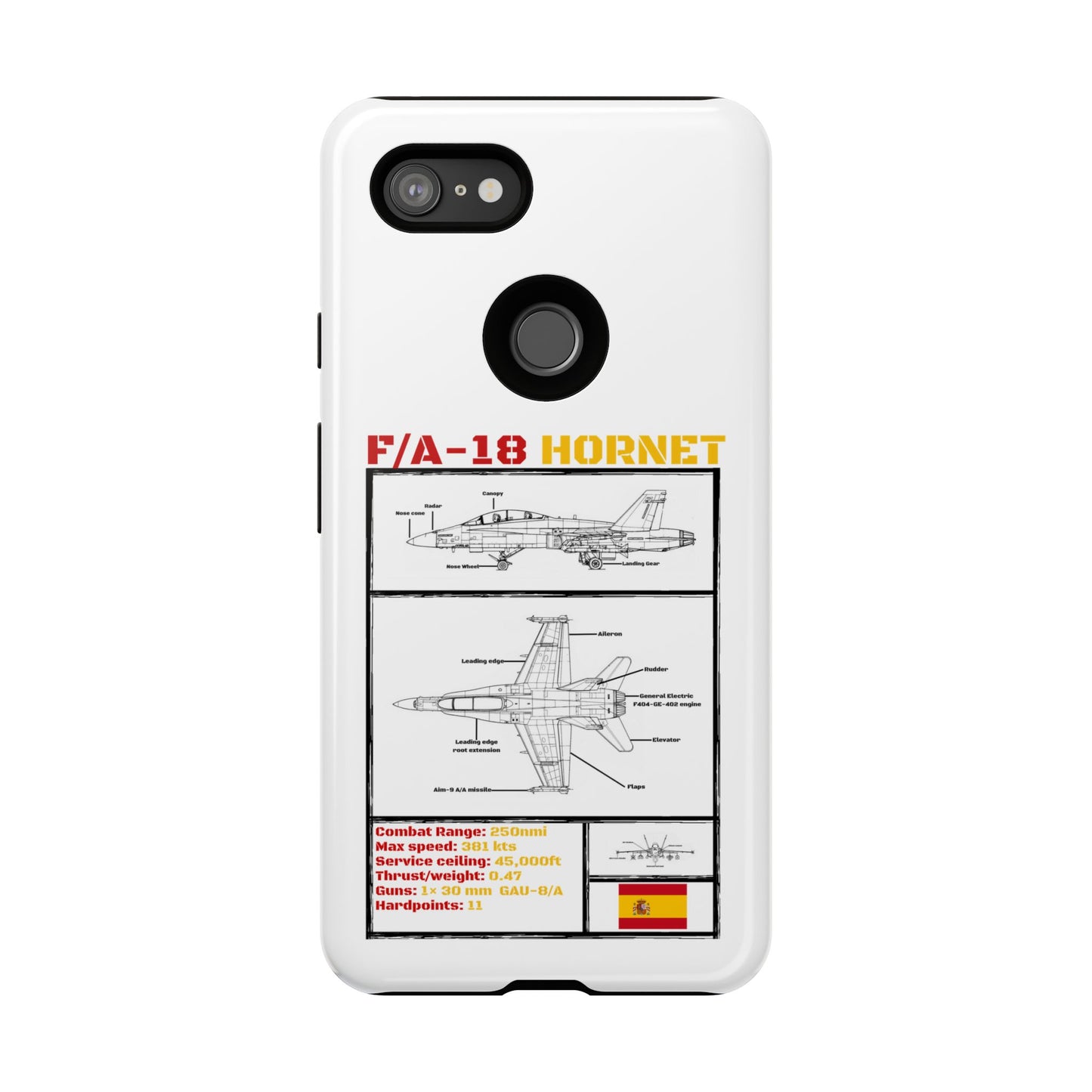 F/A-18 Hornet Schematic edition phone case (EDA Colour-Way)