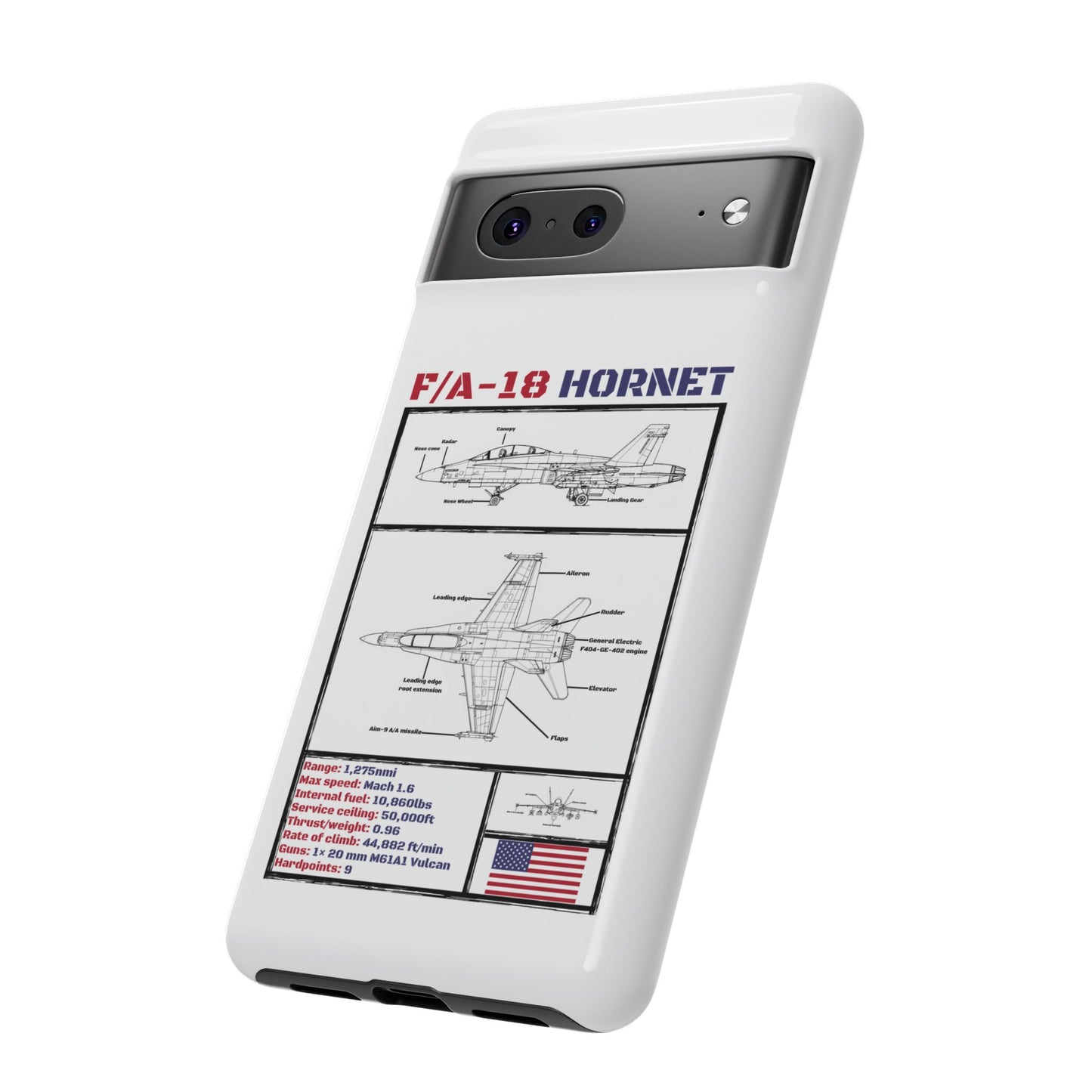 F/A-18 Hornet Schematic edition phone case (USAF Colour-Way)