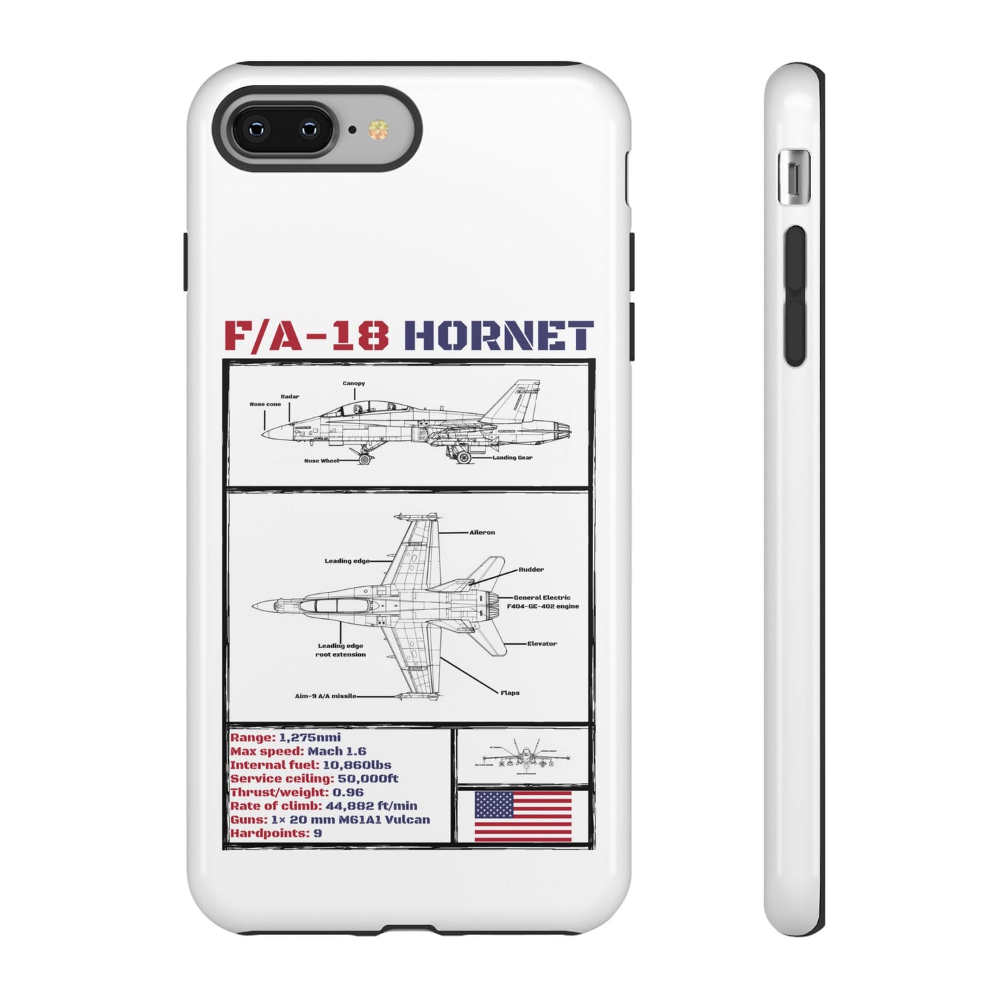 F/A-18 Hornet Schematic edition phone case (USAF Colour-Way)