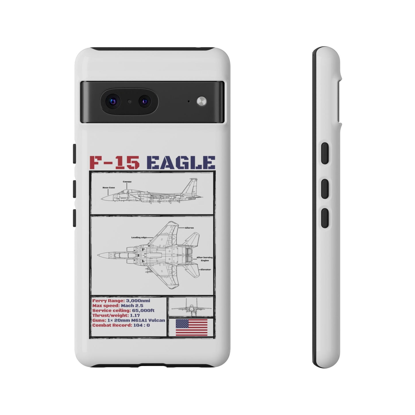 F-15 Eagle Schematic edition phone case (USAF Colour-Way)