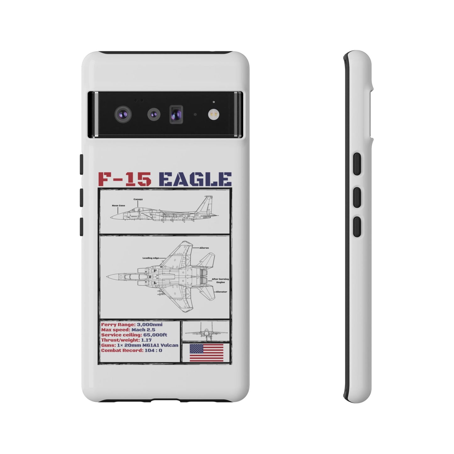 F-15 Eagle Schematic edition phone case (USAF Colour-Way)