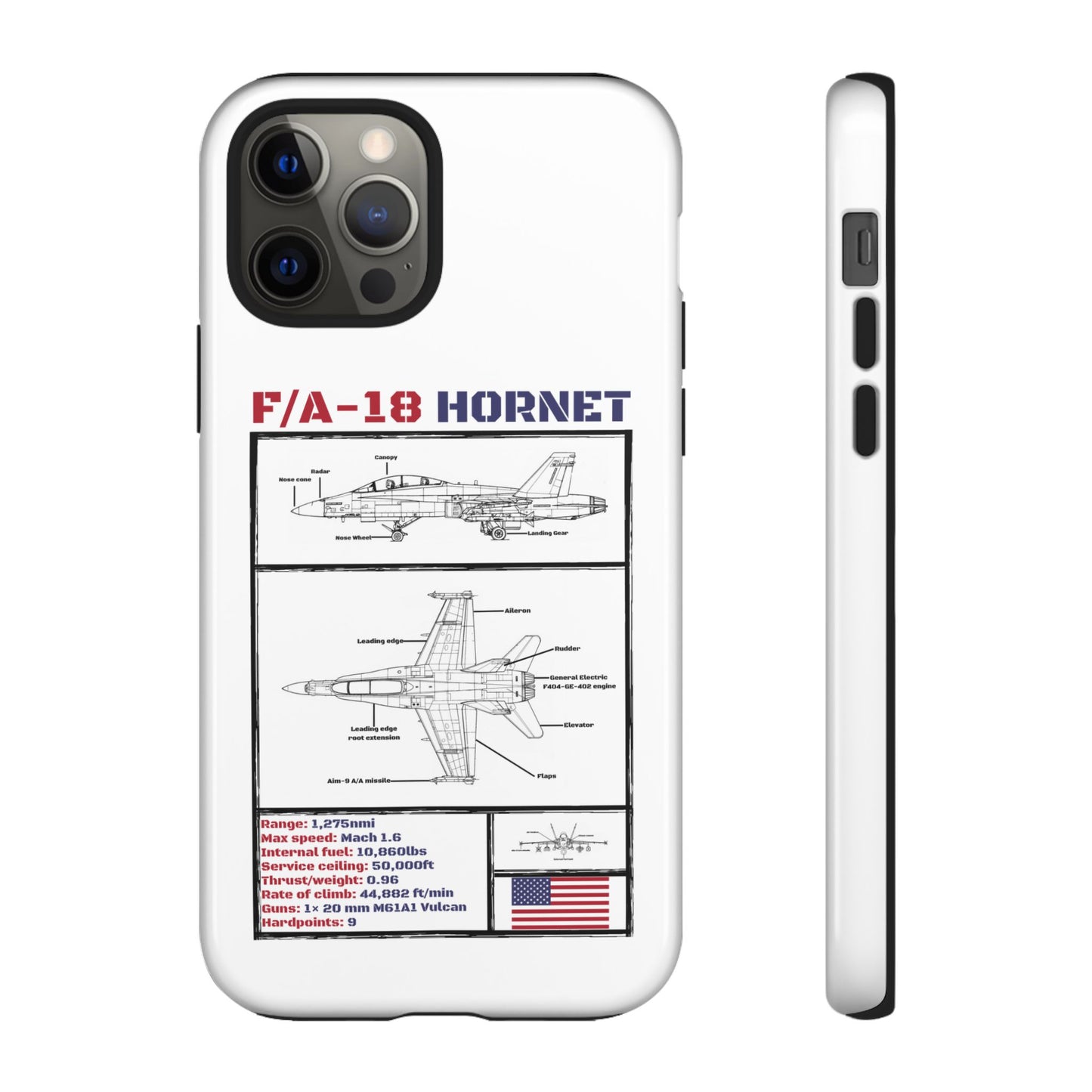 F/A-18 Hornet Schematic edition phone case (USAF Colour-Way)
