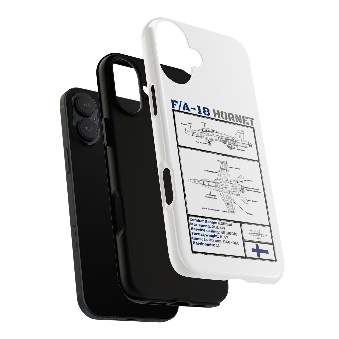 F/A-18 Hornet Schematic edition phone case (FAF Colour-Way)