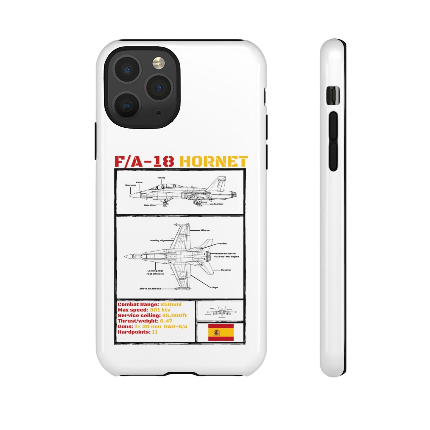 F/A-18 Hornet Schematic edition phone case (EDA Colour-Way)