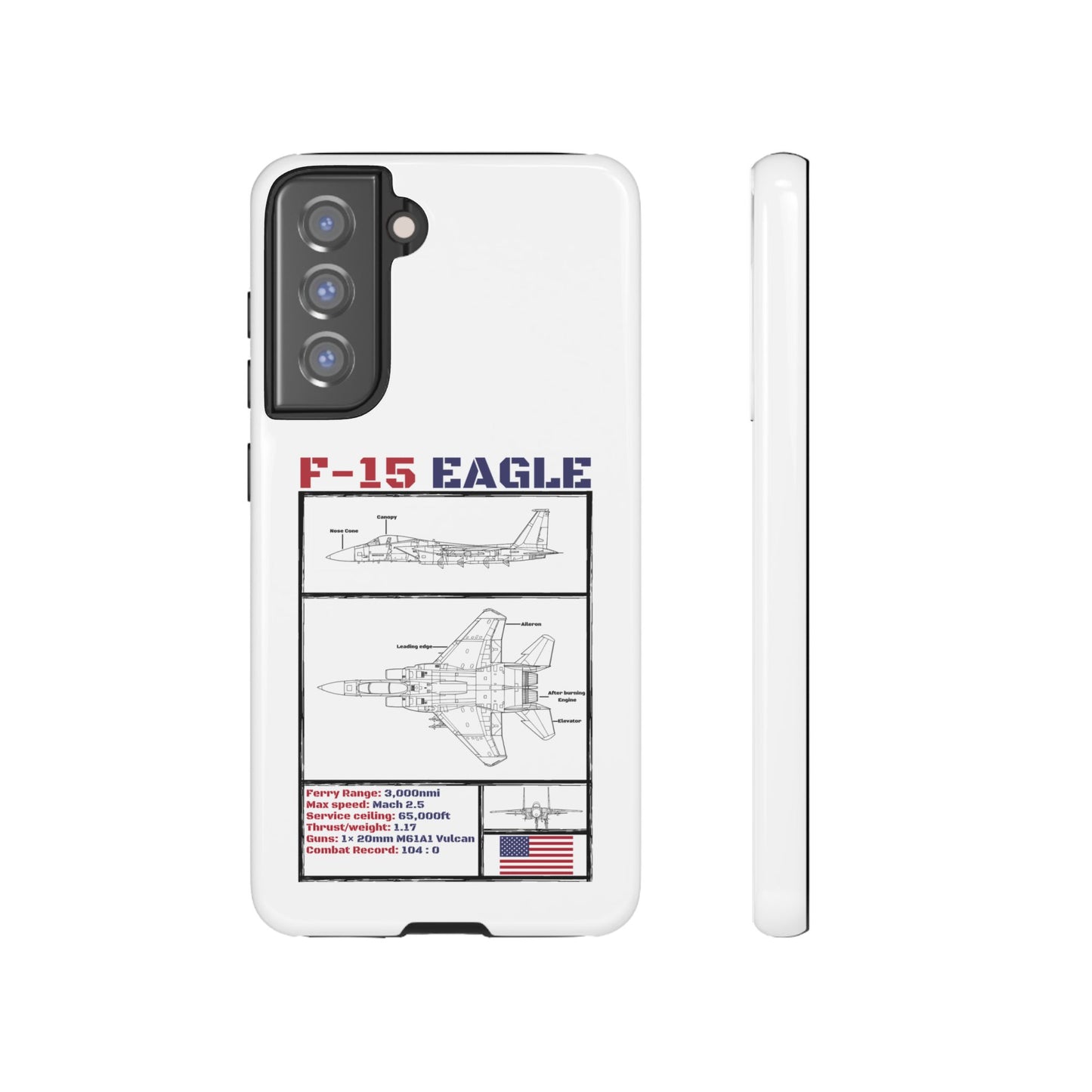 F-15 Eagle Schematic edition phone case (USAF Colour-Way)
